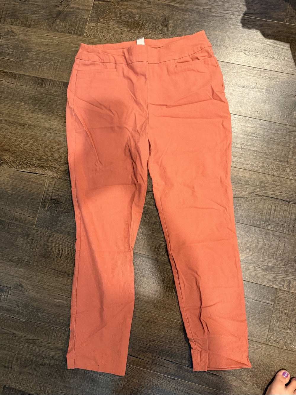 Chico's Slim Pull-On Pants in Coral